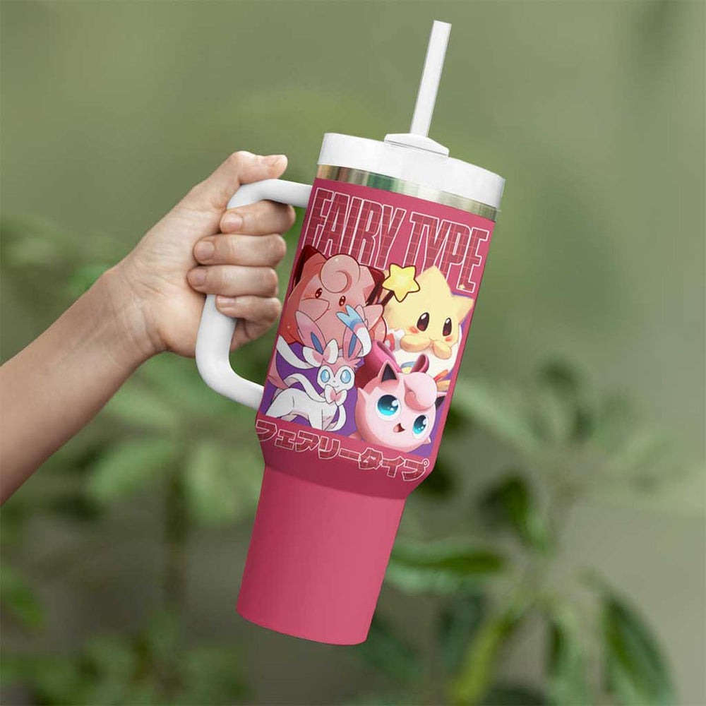 Fairy Type Poke Tumbler With Handle Anime Style TS04 Fairy Type Poke Tumbler With Handle Anime Style TS04