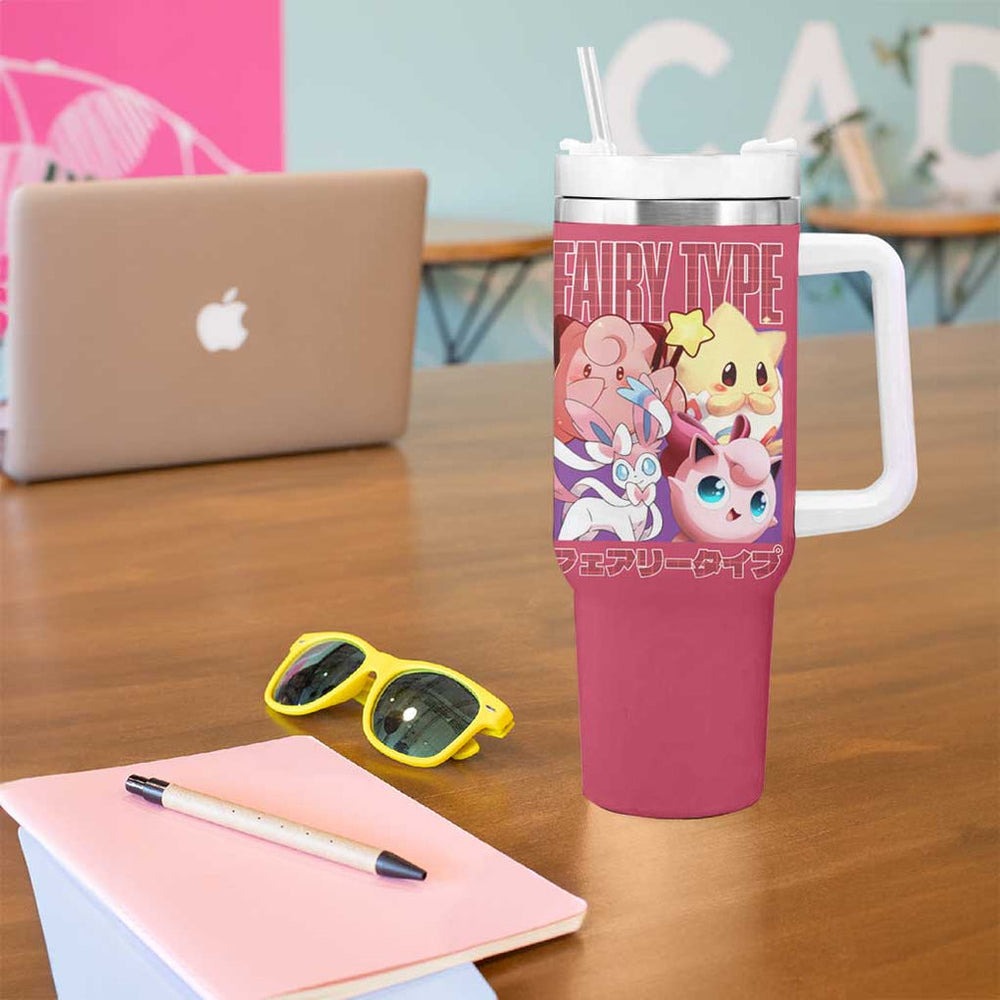 Fairy Type Poke Tumbler With Handle Anime Style TS04 Fairy Type Poke Tumbler With Handle Anime Style TS04