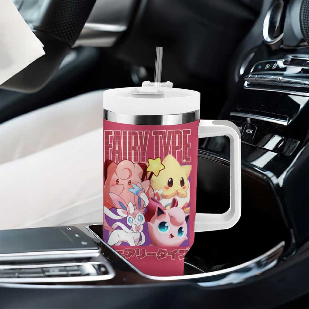 Fairy Type Poke Tumbler With Handle Anime Style TS04 Fairy Type Poke Tumbler With Handle Anime Style TS04