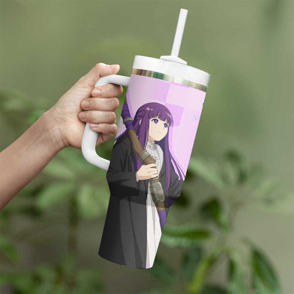 Fern - Frieren Tumbler With Handle Anime Style TS04 Fern - Frieren Tumbler With Handle Anime Style TS04