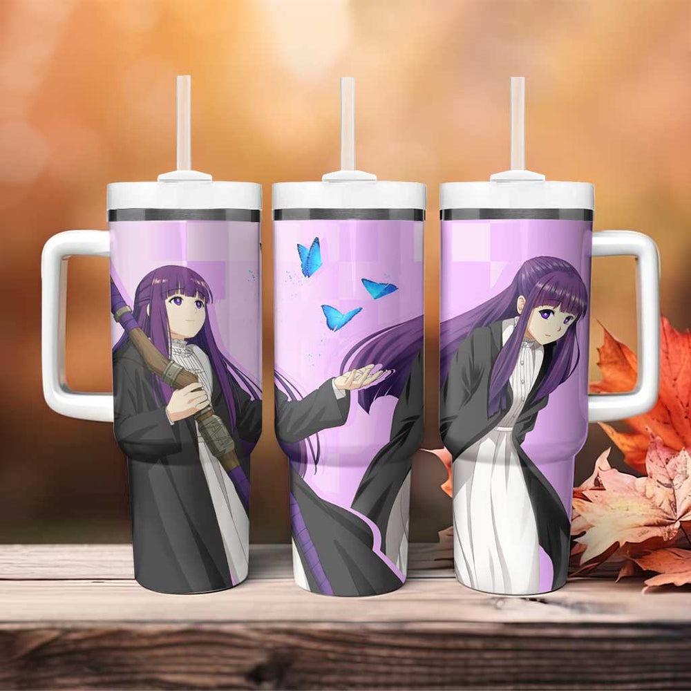 Fern - Frieren Tumbler With Handle Anime Style TS04 Fern - Frieren Tumbler With Handle Anime Style TS04