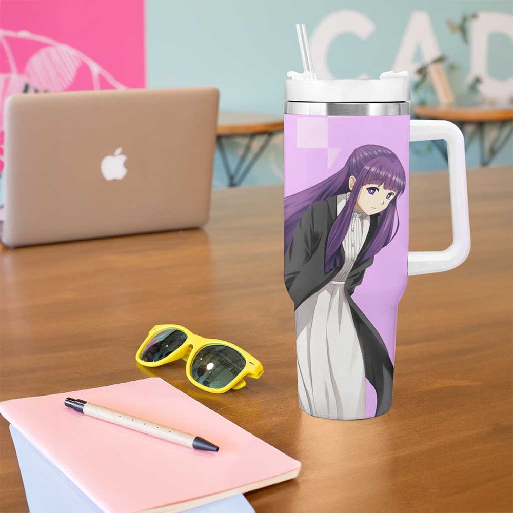 Fern - Frieren Tumbler With Handle Anime Style TS04 Fern - Frieren Tumbler With Handle Anime Style TS04