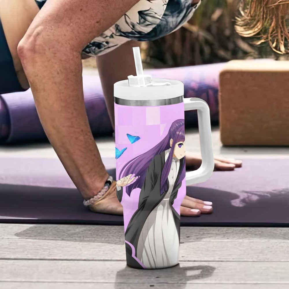 Fern - Frieren Tumbler With Handle Anime Style TS04 Fern - Frieren Tumbler With Handle Anime Style TS04