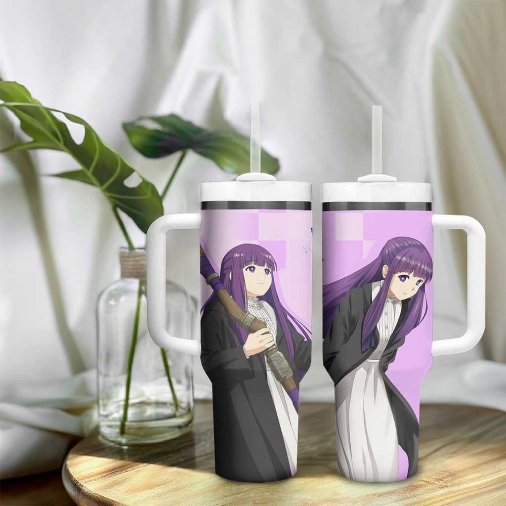 Fern - Frieren Tumbler With Handle Anime Style TS04 Fern - Frieren Tumbler With Handle Anime Style TS04