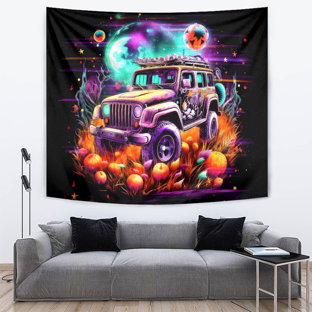 Field Jeep Tapestry On A Dark Desert Highway Cool Wind In My Hair DT01 Field Jeep Tapestry On A Dark Desert Highway Cool Wind In My Hair DT01