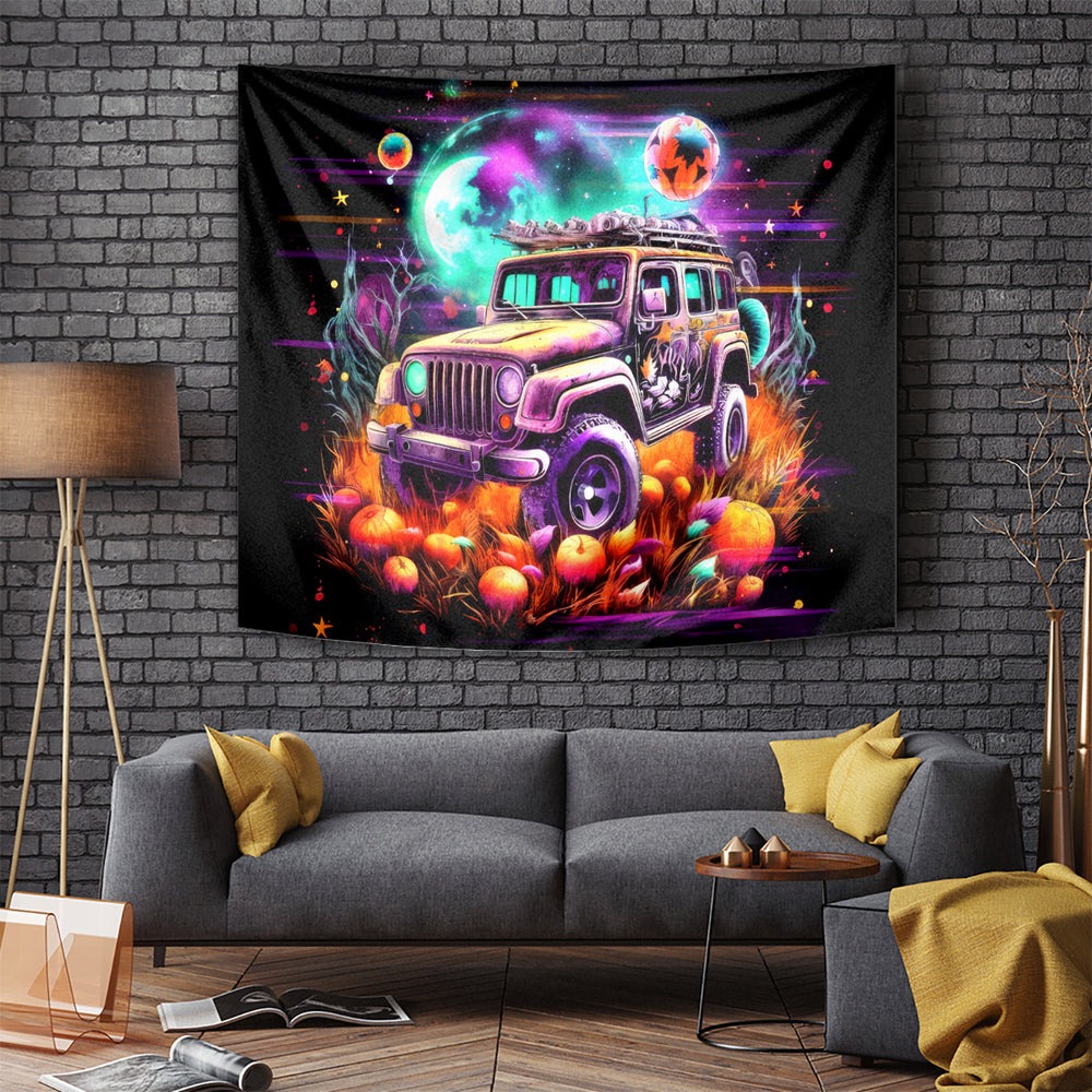 Field Jeep Tapestry On A Dark Desert Highway Cool Wind In My Hair DT01 Field Jeep Tapestry On A Dark Desert Highway Cool Wind In My Hair DT01
