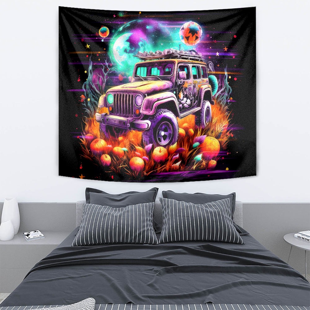 Field Jeep Tapestry On A Dark Desert Highway Cool Wind In My Hair DT01 Field Jeep Tapestry On A Dark Desert Highway Cool Wind In My Hair DT01