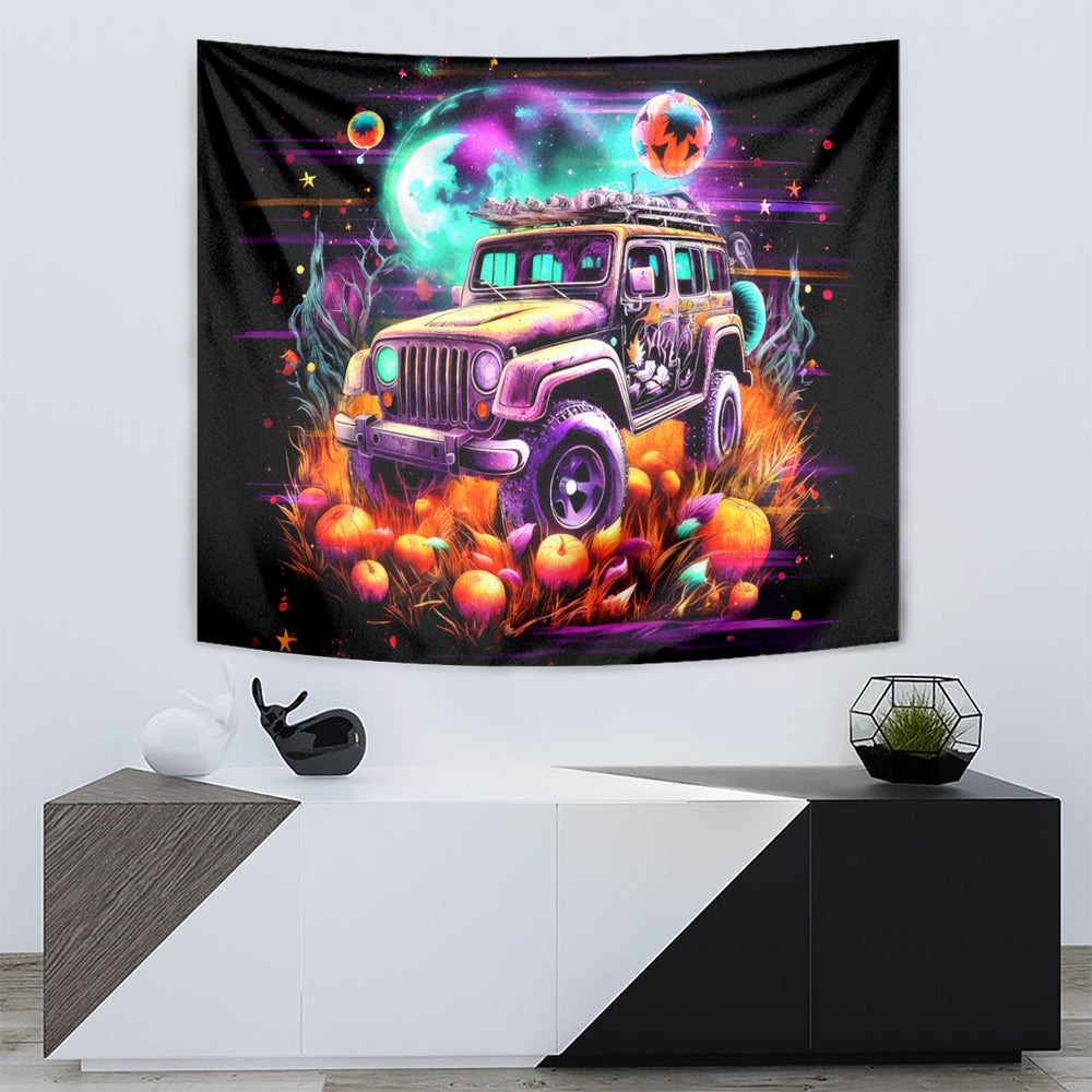 Field Jeep Tapestry On A Dark Desert Highway Cool Wind In My Hair DT01 Field Jeep Tapestry On A Dark Desert Highway Cool Wind In My Hair DT01
