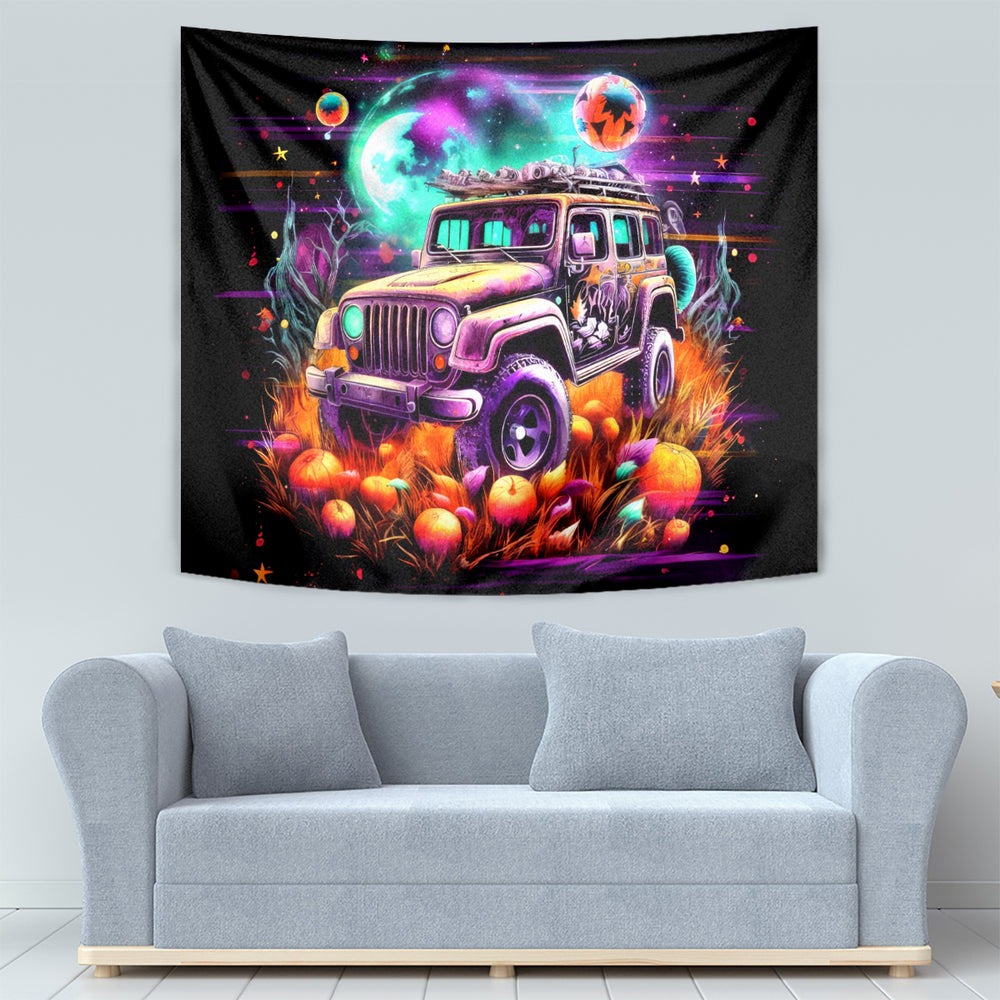 Field Jeep Tapestry On A Dark Desert Highway Cool Wind In My Hair DT01 Field Jeep Tapestry On A Dark Desert Highway Cool Wind In My Hair DT01