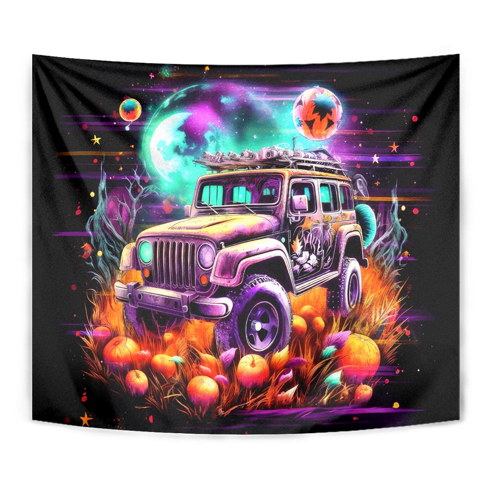 Field Jeep Tapestry On A Dark Desert Highway Cool Wind In My Hair DT01 Field Jeep Tapestry On A Dark Desert Highway Cool Wind In My Hair DT01