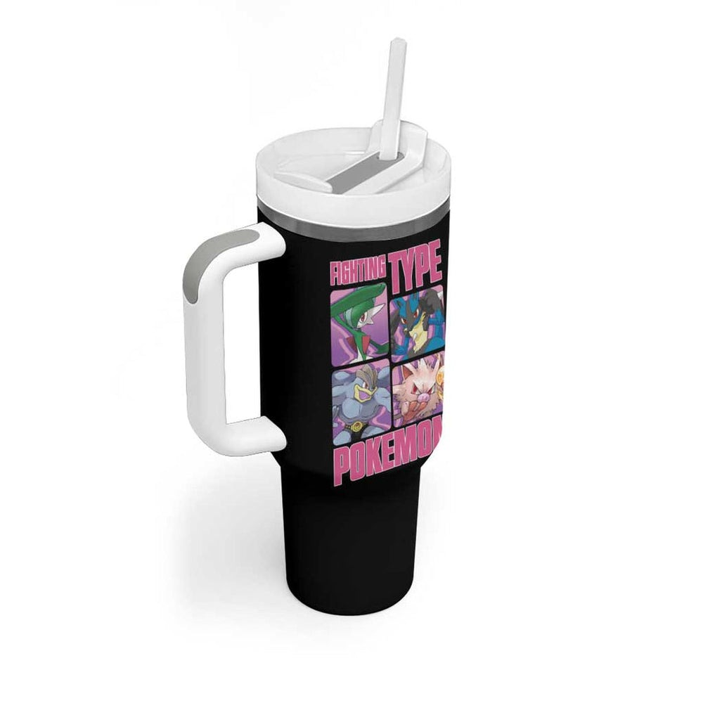 Fighting Type Poke Tumbler With Handle Anime Style TS04