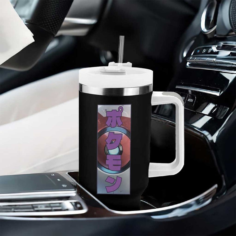 Fighting Type Poke Tumbler With Handle Anime Style TS04