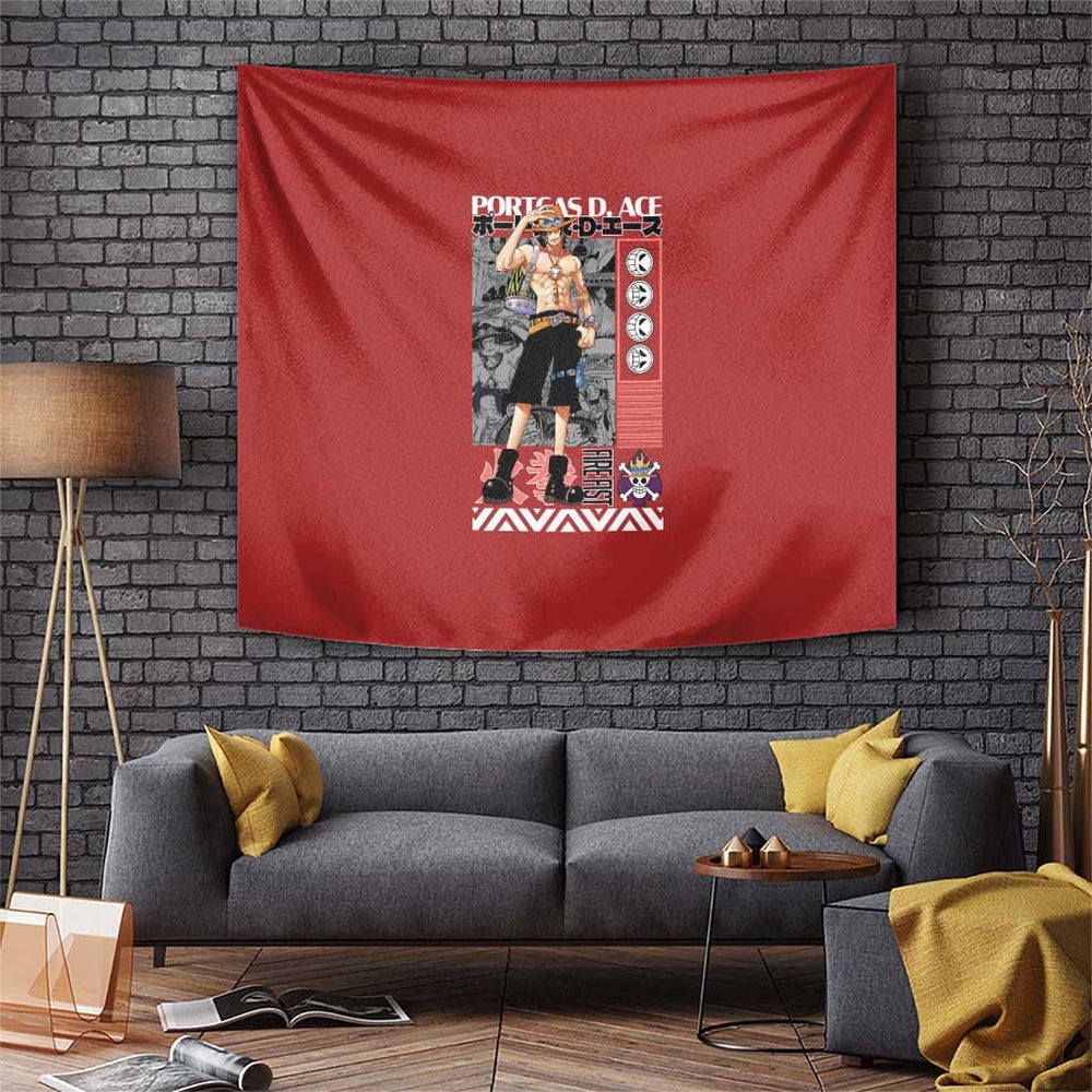 Fire Fist - Portgas D. Ace One Piece Tapestry Anime Style TS04