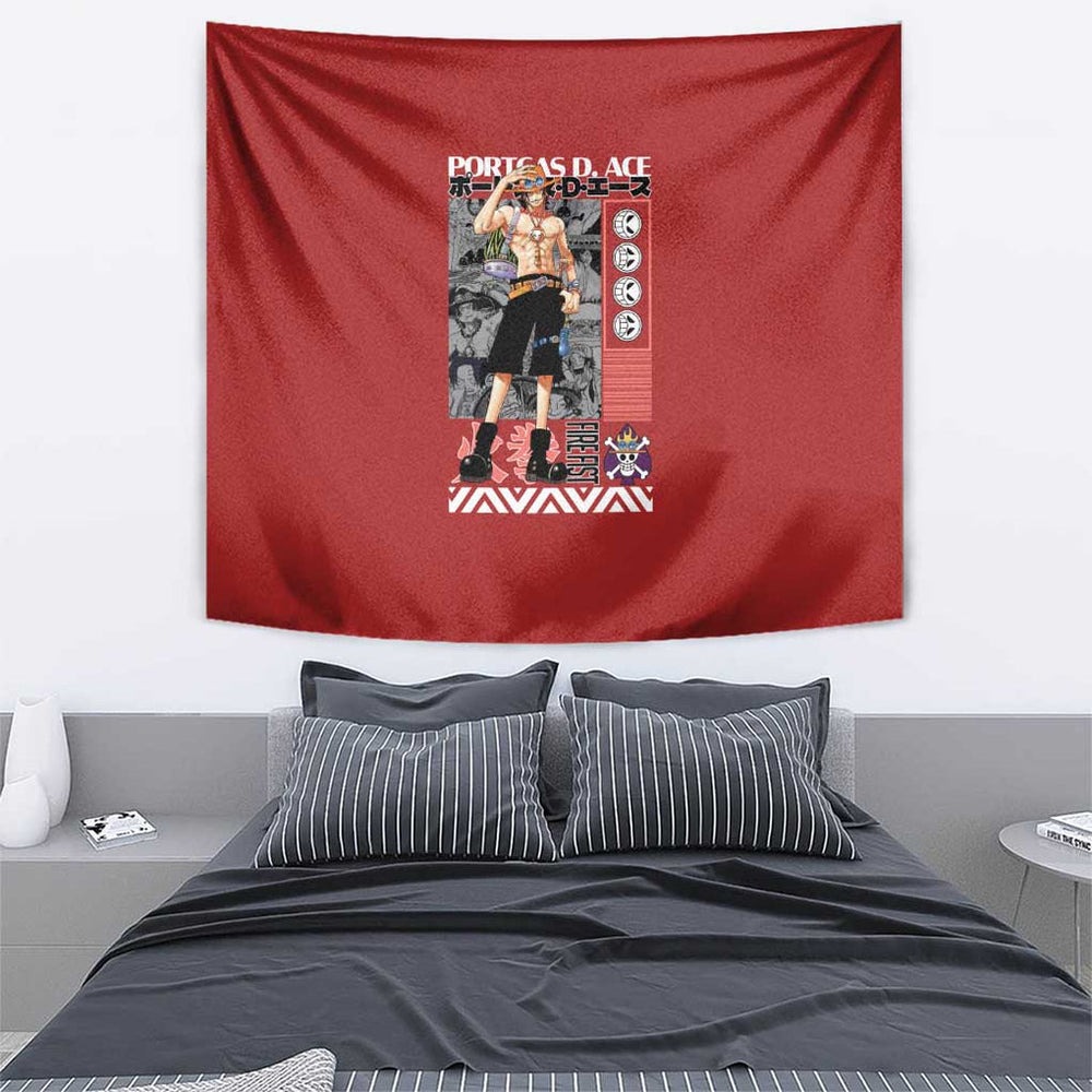 Fire Fist - Portgas D. Ace One Piece Tapestry Anime Style TS04