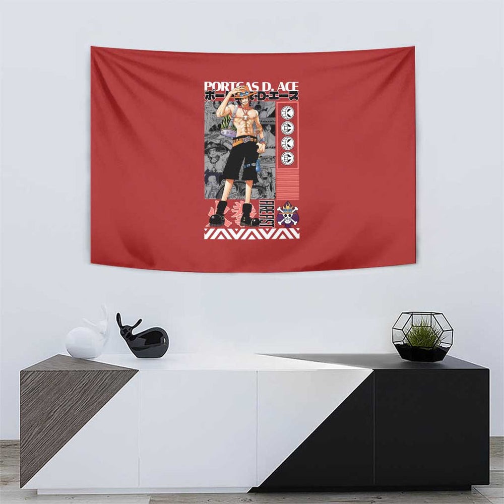 Fire Fist - Portgas D. Ace One Piece Tapestry Anime Style TS04