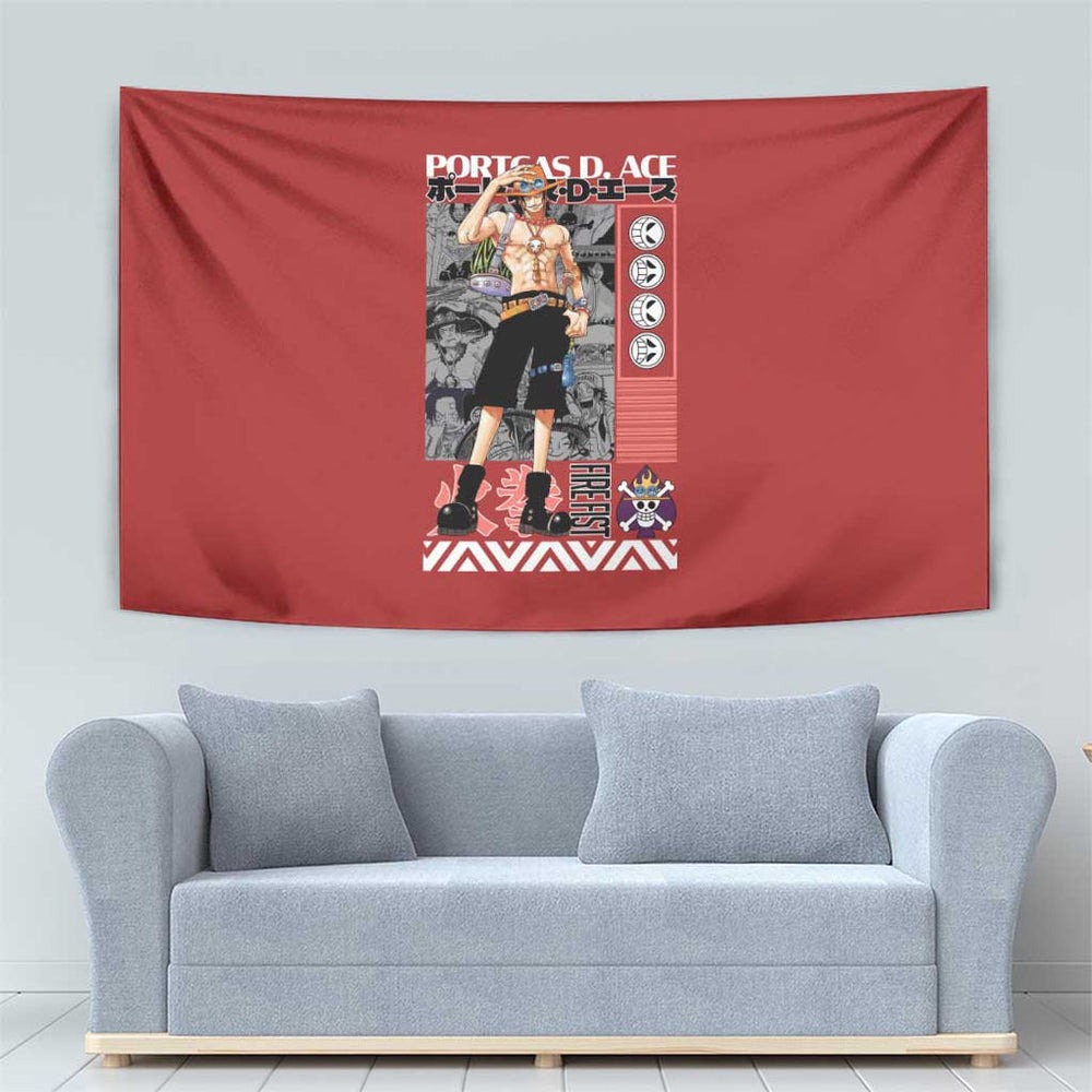 Fire Fist - Portgas D. Ace One Piece Tapestry Anime Style TS04