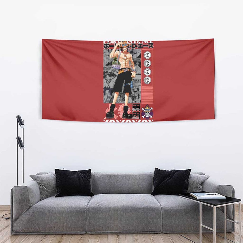 Fire Fist - Portgas D. Ace One Piece Tapestry Anime Style TS04