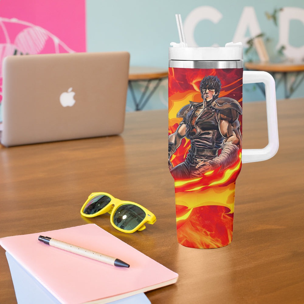 Fist of the North Tumbler With Handle Anime Style TS04 Fist of the North Tumbler With Handle Anime Style TS04