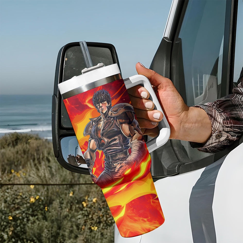 Fist of the North Tumbler With Handle Anime Style TS04 Fist of the North Tumbler With Handle Anime Style TS04