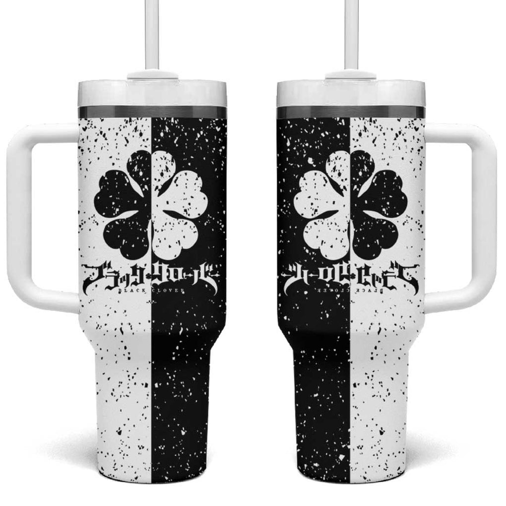 Five Leaf Clover Black Clover Tumbler With Handle Anime Grunge Style TS04
