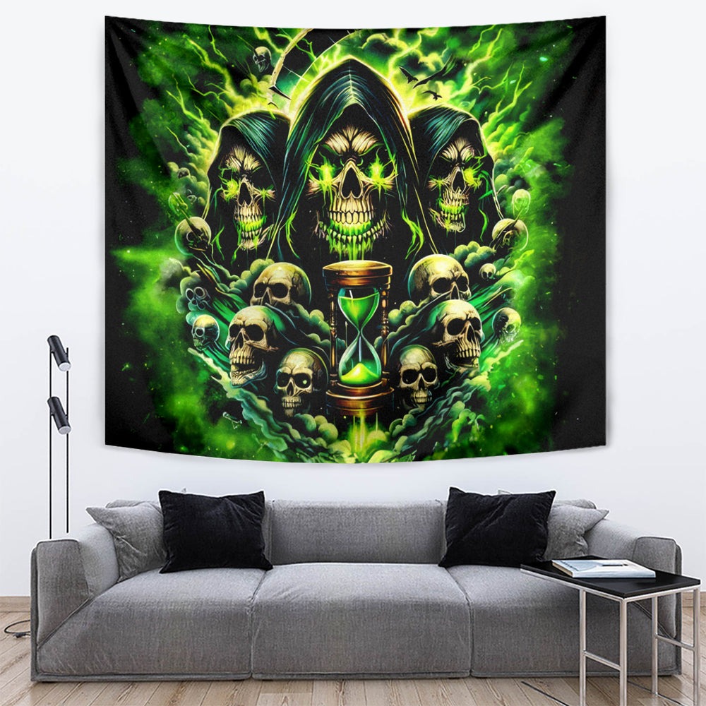 Flame Skull Tapestry I Have 3 Sides Quite Sweet Funny Crazy And The Side You Never See DT01