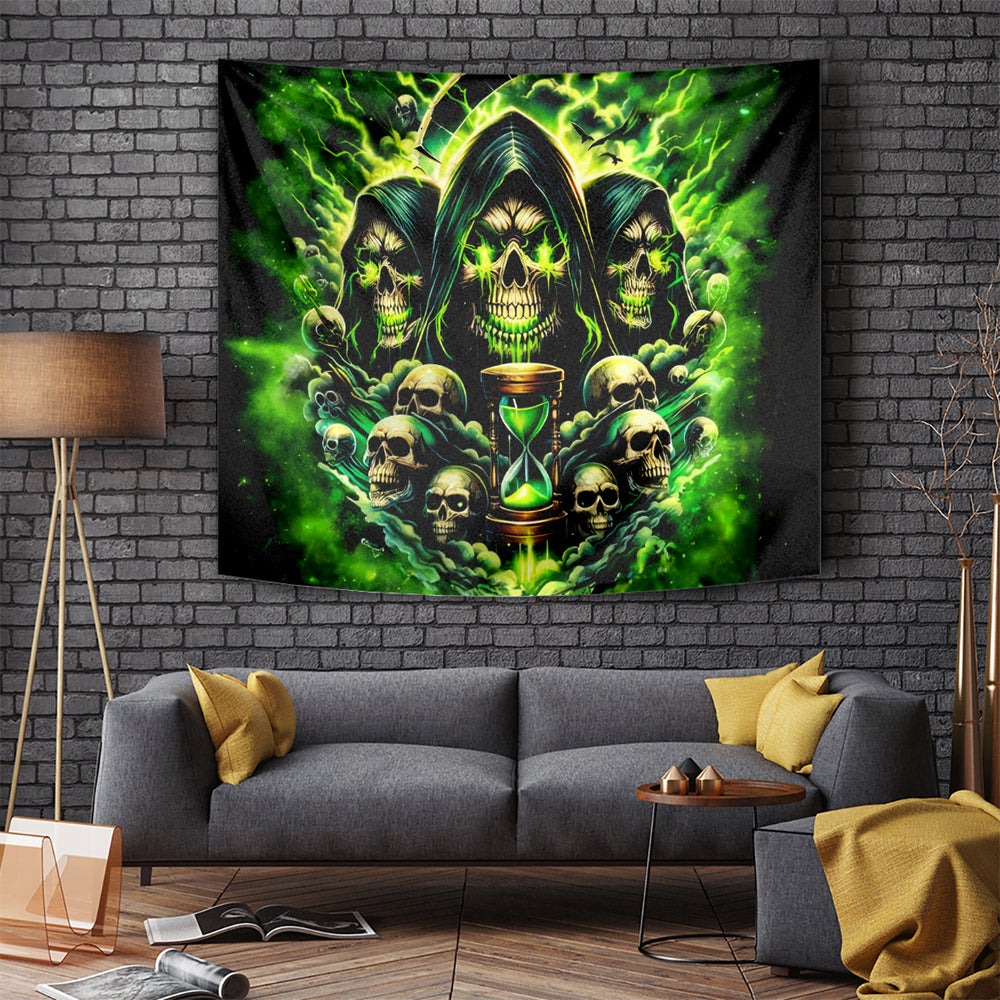 Flame Skull Tapestry I Have 3 Sides Quite Sweet Funny Crazy And The Side You Never See DT01