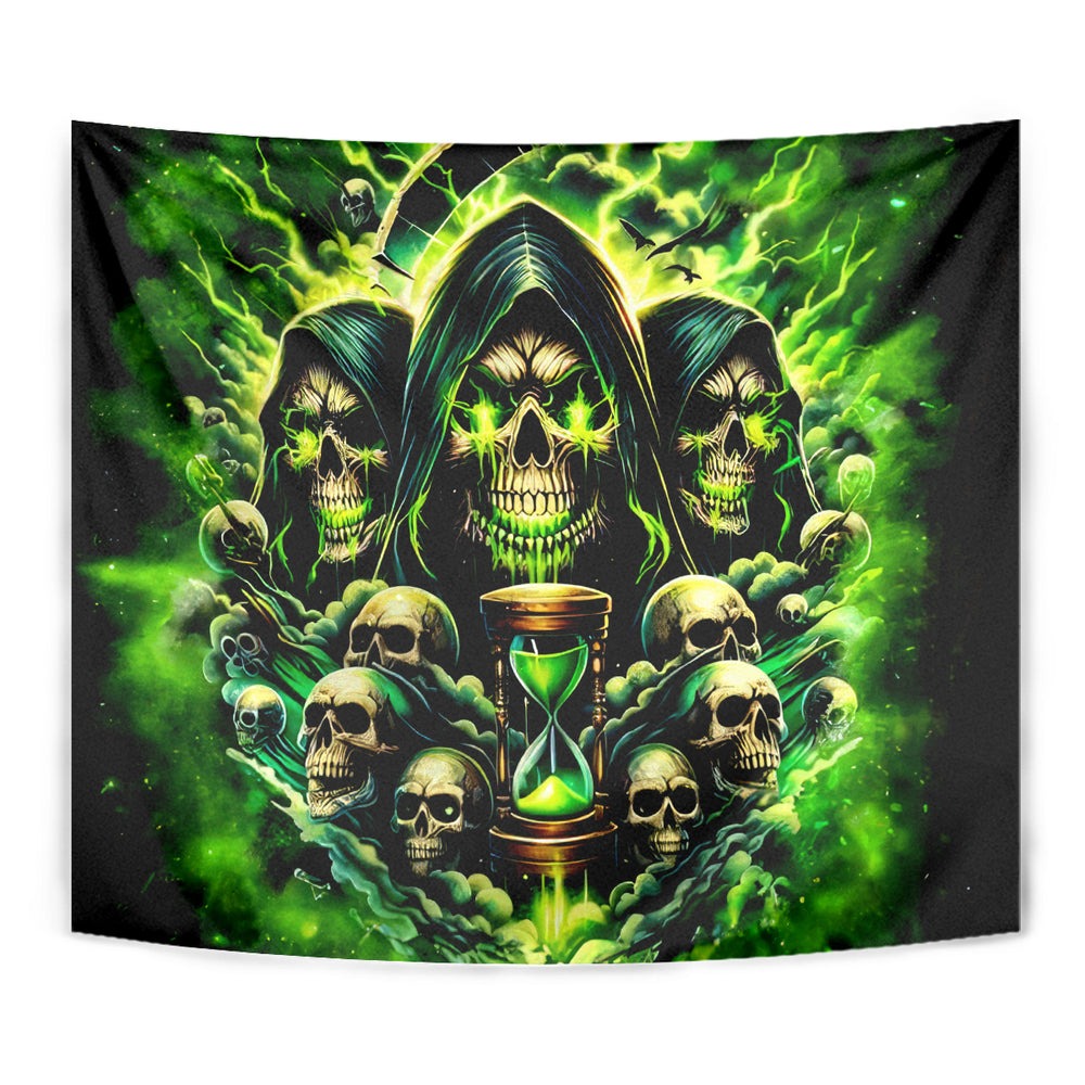 Flame Skull Tapestry I Have 3 Sides Quite Sweet Funny Crazy And The Side You Never See DT01