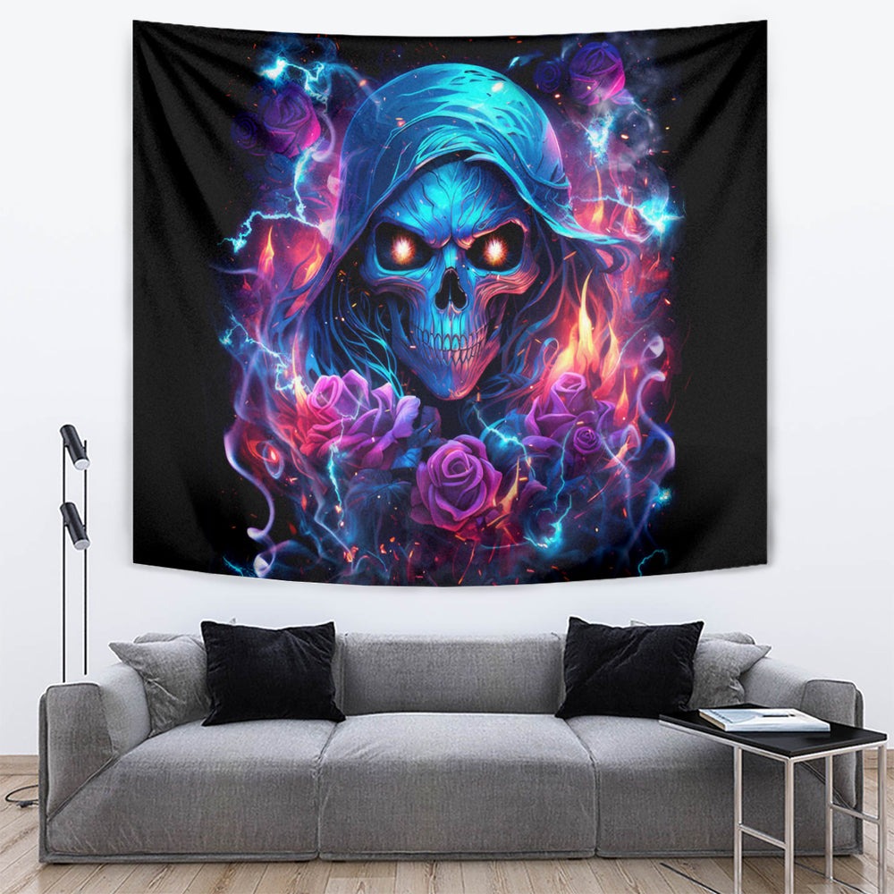 Flame Skull Tapestry When I Was Born The Devil Said Ohh Shit Competition DT01 Flame Skull Tapestry When I Was Born The Devil Said Ohh Shit Competition DT01