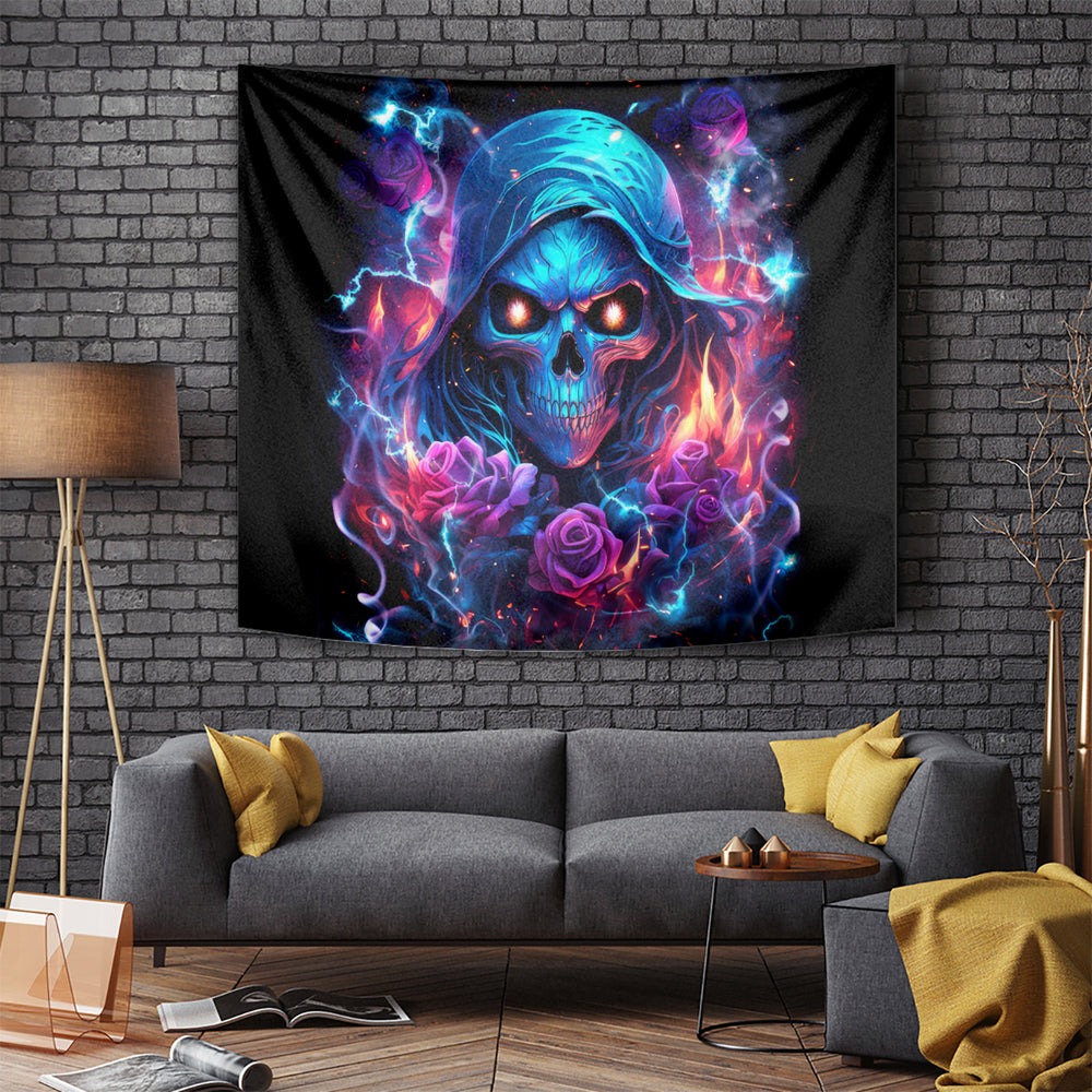 Flame Skull Tapestry When I Was Born The Devil Said Ohh Shit Competition DT01 Flame Skull Tapestry When I Was Born The Devil Said Ohh Shit Competition DT01