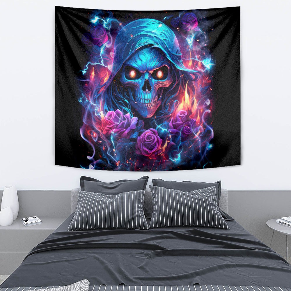 Flame Skull Tapestry When I Was Born The Devil Said Ohh Shit Competition DT01 Flame Skull Tapestry When I Was Born The Devil Said Ohh Shit Competition DT01