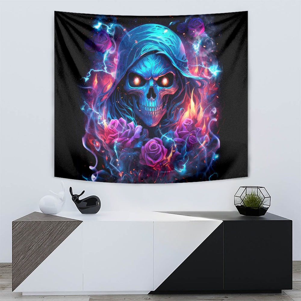 Flame Skull Tapestry When I Was Born The Devil Said Ohh Shit Competition DT01 Flame Skull Tapestry When I Was Born The Devil Said Ohh Shit Competition DT01
