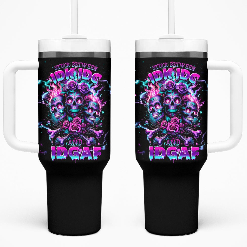 Flower Skull Tumbler With Handle I'm A Bitch With A Low Bullshiit Tolrange Don't Try Me DT01 Flower Skull Tumbler With Handle I'm A Bitch With A Low Bullshiit Tolrange Don't Try Me DT01