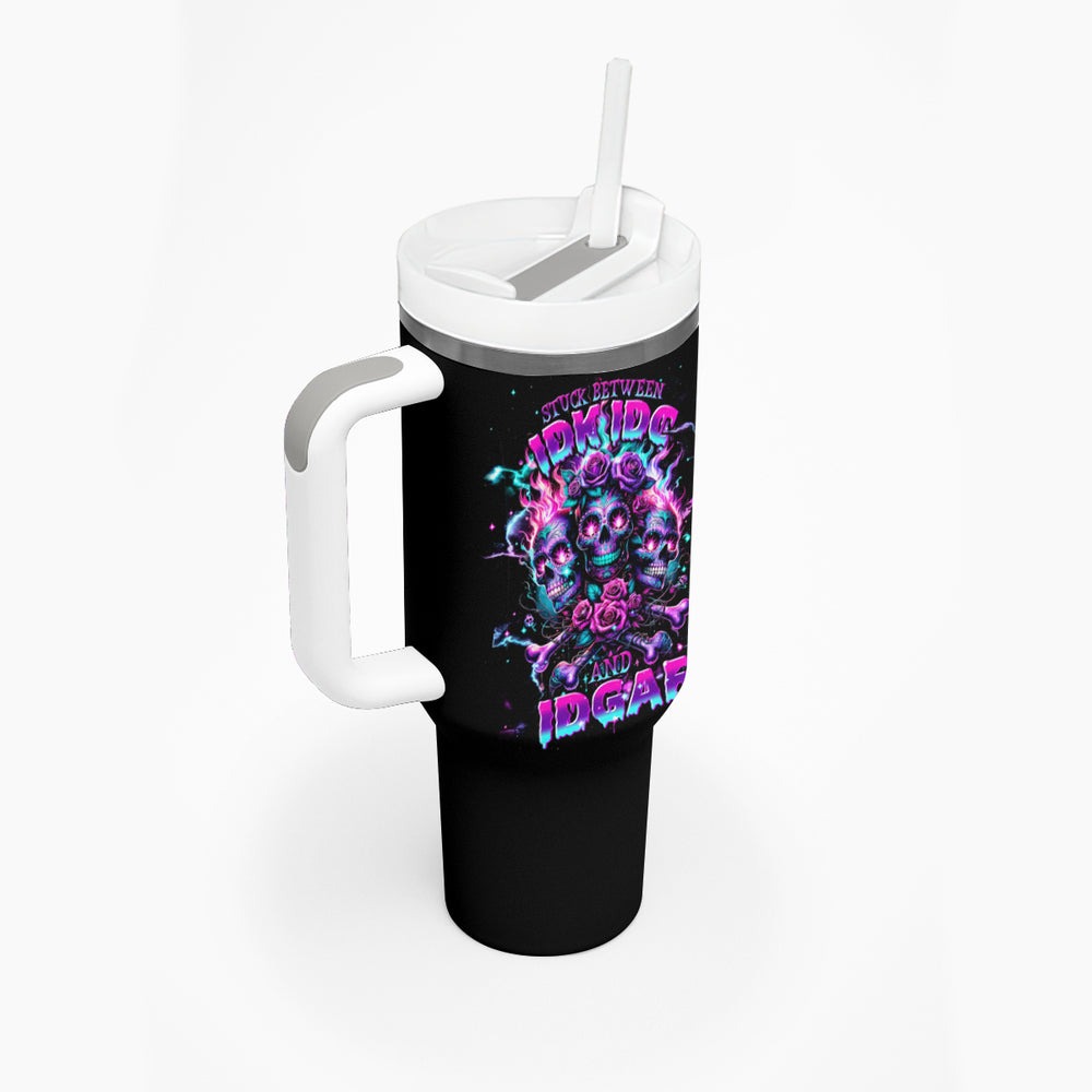 Flower Skull Tumbler With Handle I'm A Bitch With A Low Bullshiit Tolrange Don't Try Me DT01 Flower Skull Tumbler With Handle I'm A Bitch With A Low Bullshiit Tolrange Don't Try Me DT01