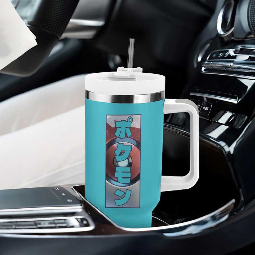 Flying Type Poke Tumbler With Handle Anime Style TS04