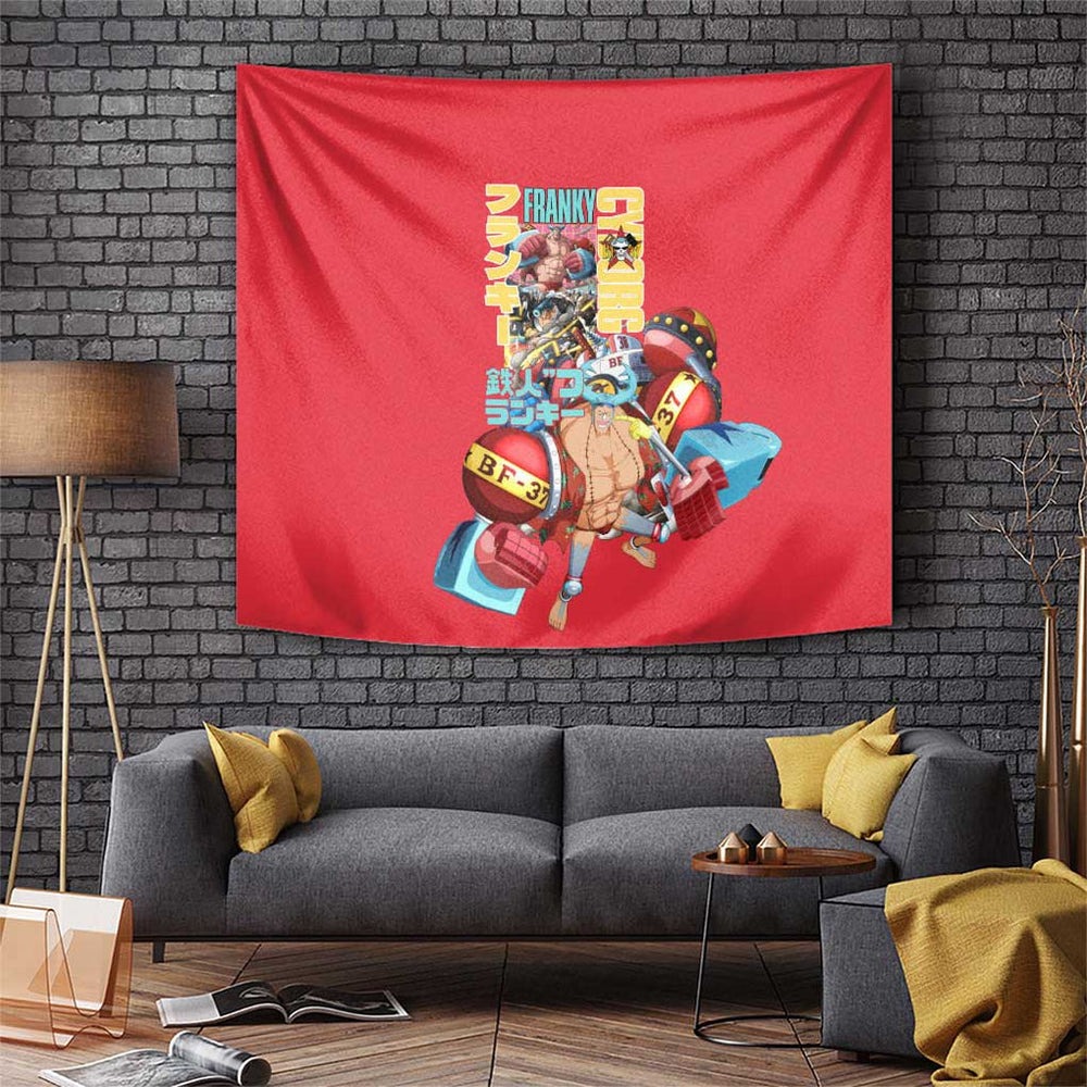 Franky V2 One Piece Tapestry Anime Style TS04 Franky V2 One Piece Tapestry Anime Style TS04
