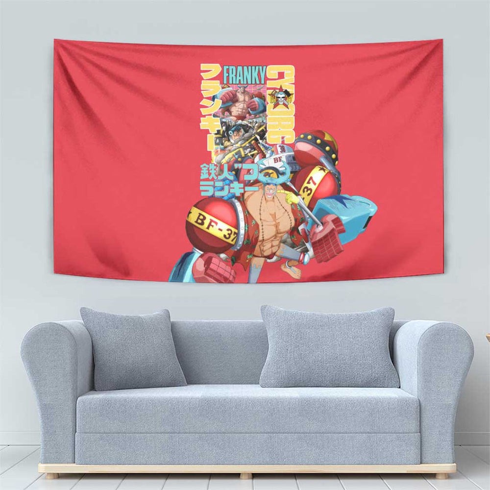 Franky V2 One Piece Tapestry Anime Style TS04 Franky V2 One Piece Tapestry Anime Style TS04