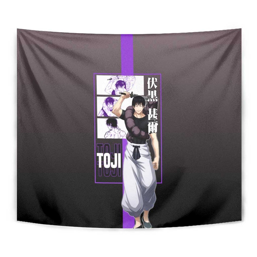 Fushiguro Toji from Jujutsu Kaisen Tumbler With Handle with Purple and Black Background and Multiple Poses Design TS04