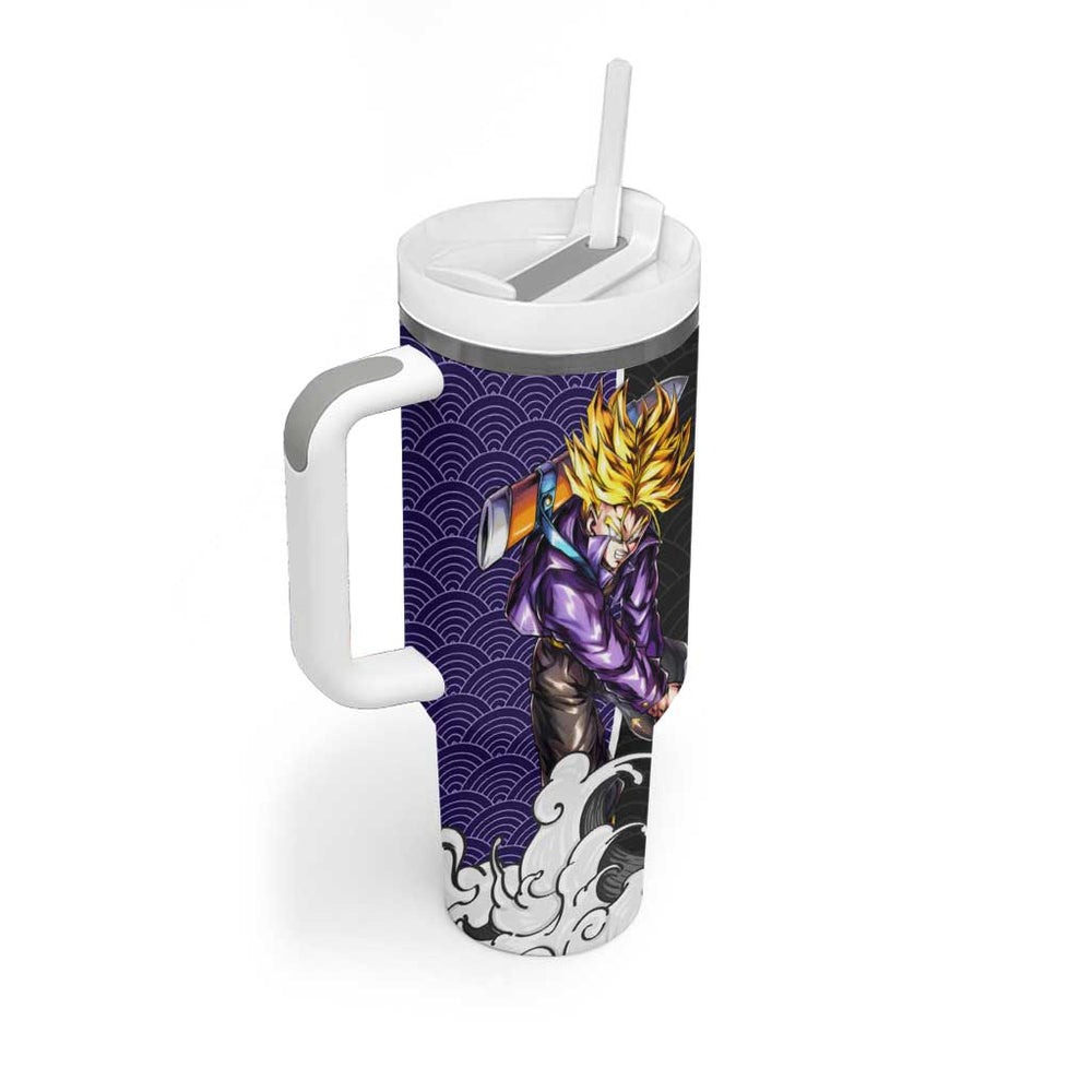 Future Trunks Japanese Kanagawa - Dragon Ball Tumbler With Handle Anime Japan Style TS04 Future Trunks Japanese Kanagawa - Dragon Ball Tumbler With Handle Anime Japan Style TS04