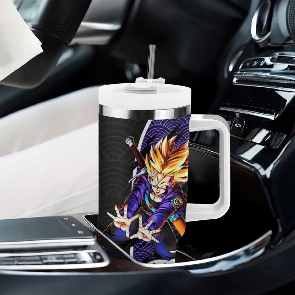 Future Trunks Japanese Kanagawa - Dragon Ball Tumbler With Handle Anime Japan Style TS04 Future Trunks Japanese Kanagawa - Dragon Ball Tumbler With Handle Anime Japan Style TS04
