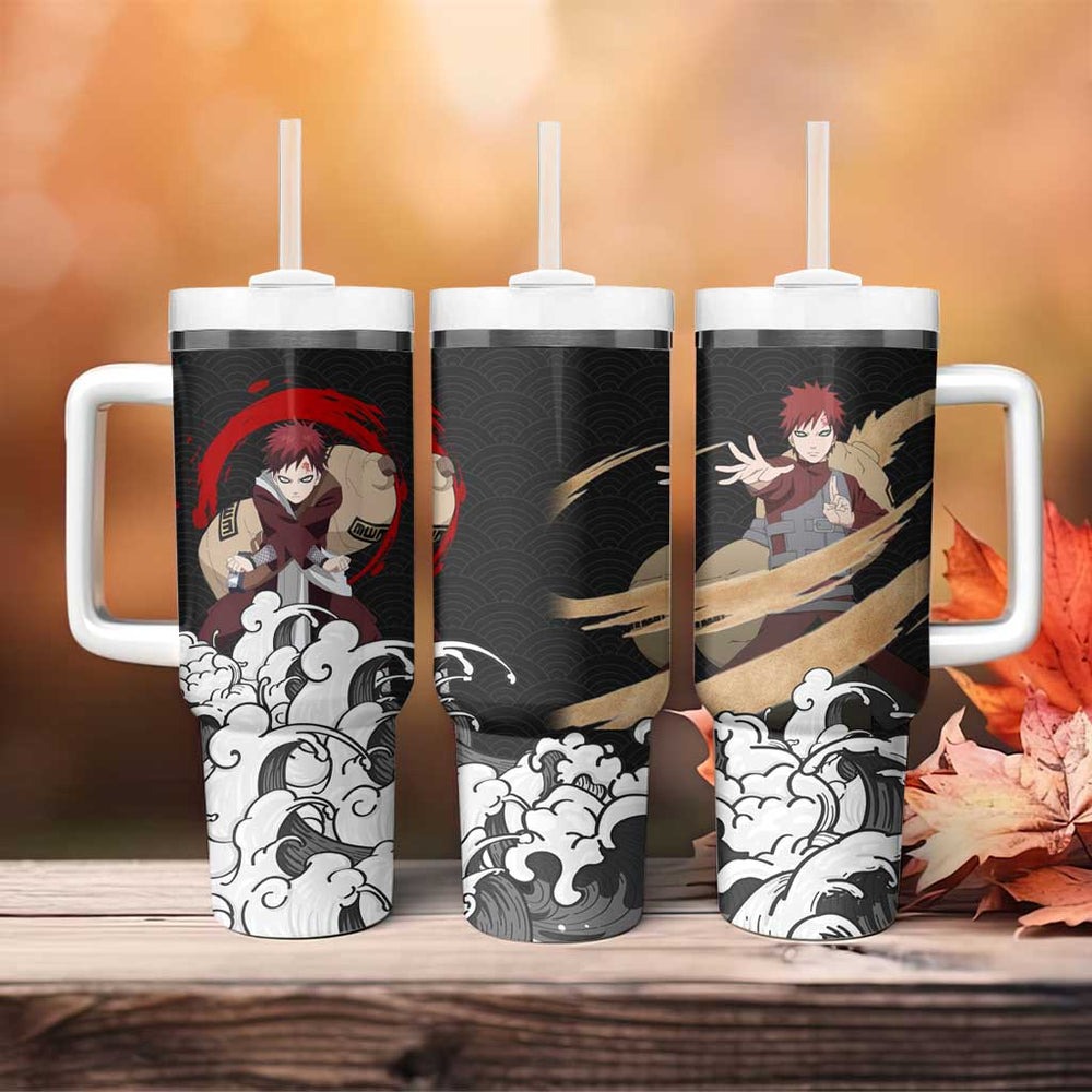 Gaara Japanese Kanagawa - Naruto Tumbler With Handle Anime Japan Style TS04 Gaara Japanese Kanagawa - Naruto Tumbler With Handle Anime Japan Style TS04