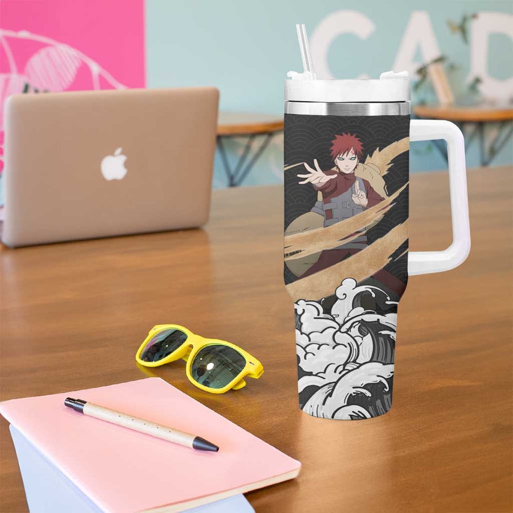 Gaara Japanese Kanagawa - Naruto Tumbler With Handle Anime Japan Style TS04 Gaara Japanese Kanagawa - Naruto Tumbler With Handle Anime Japan Style TS04