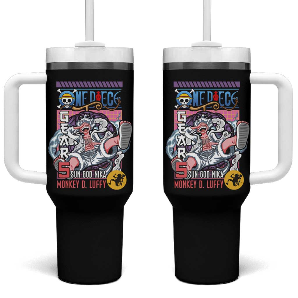 Gear 5th Luffy V3 One Piece Tumbler With Handle Anime Style TS04