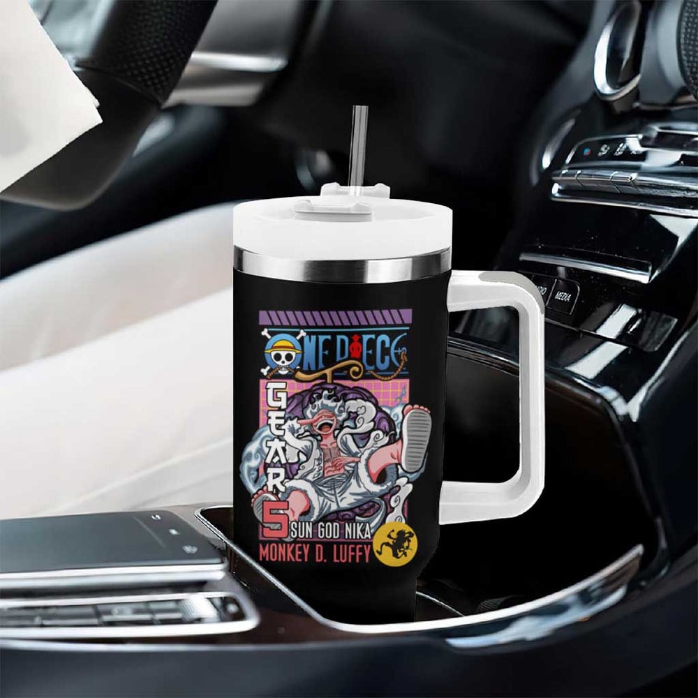 Gear 5th Luffy V3 One Piece Tumbler With Handle Anime Style TS04