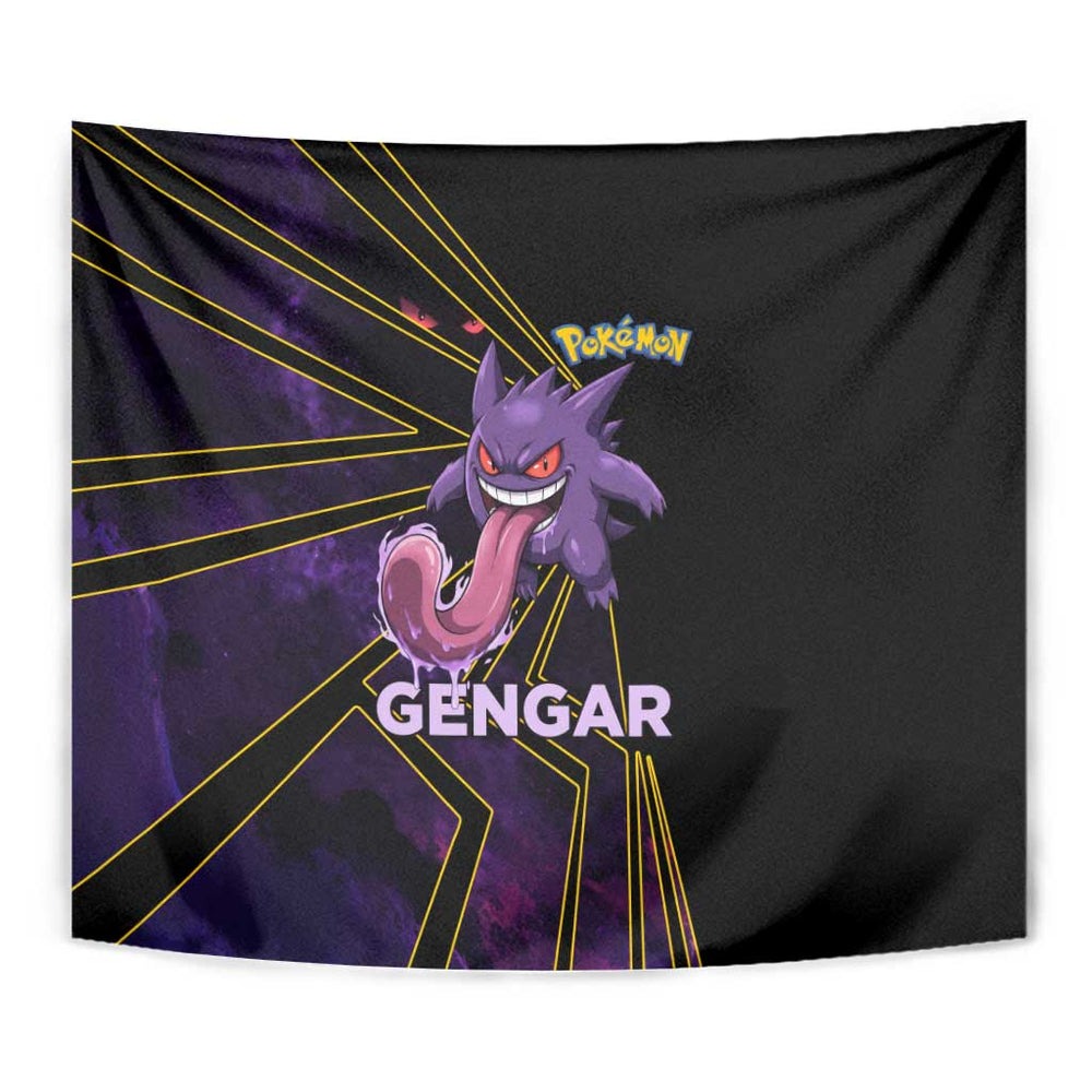 Gengar Poké Tapestry Neon Shadow Anime Glow Style TS04 Gengar Poké Tapestry Neon Shadow Anime Glow Style TS04