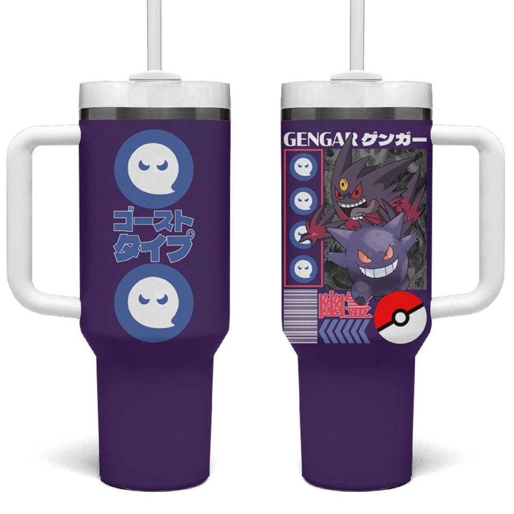 Gengar V3 Poke Tumbler With Handle Anime Style TS04 Gengar V3 Poke Tumbler With Handle Anime Style TS04