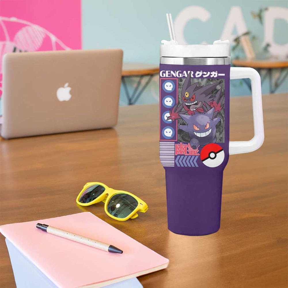 Gengar V3 Poke Tumbler With Handle Anime Style TS04 Gengar V3 Poke Tumbler With Handle Anime Style TS04
