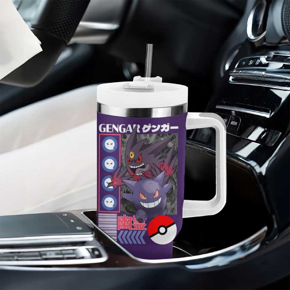 Gengar V3 Poke Tumbler With Handle Anime Style TS04 Gengar V3 Poke Tumbler With Handle Anime Style TS04