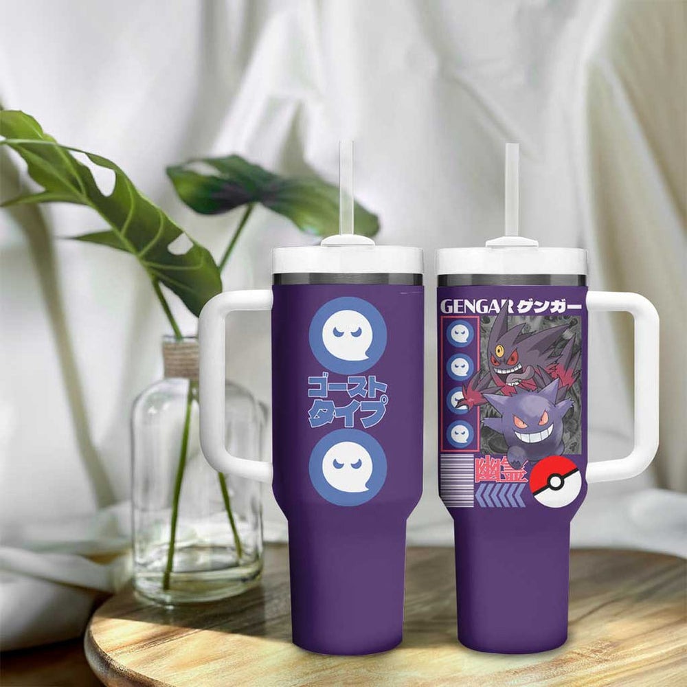 Gengar V3 Poke Tumbler With Handle Anime Style TS04 Gengar V3 Poke Tumbler With Handle Anime Style TS04