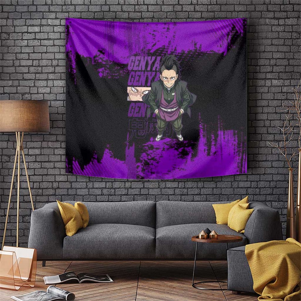 Genya Shinazugawa Demon Slayer Manga Panel Black and White Theme Tumbler With Handle with Purple Accents and Gun Action Pose TS04 Genya Shinazugawa Demon Slayer Manga Panel Black and White Theme Tumbler With Handle with Purple Accents and Gun Action Pose TS04
