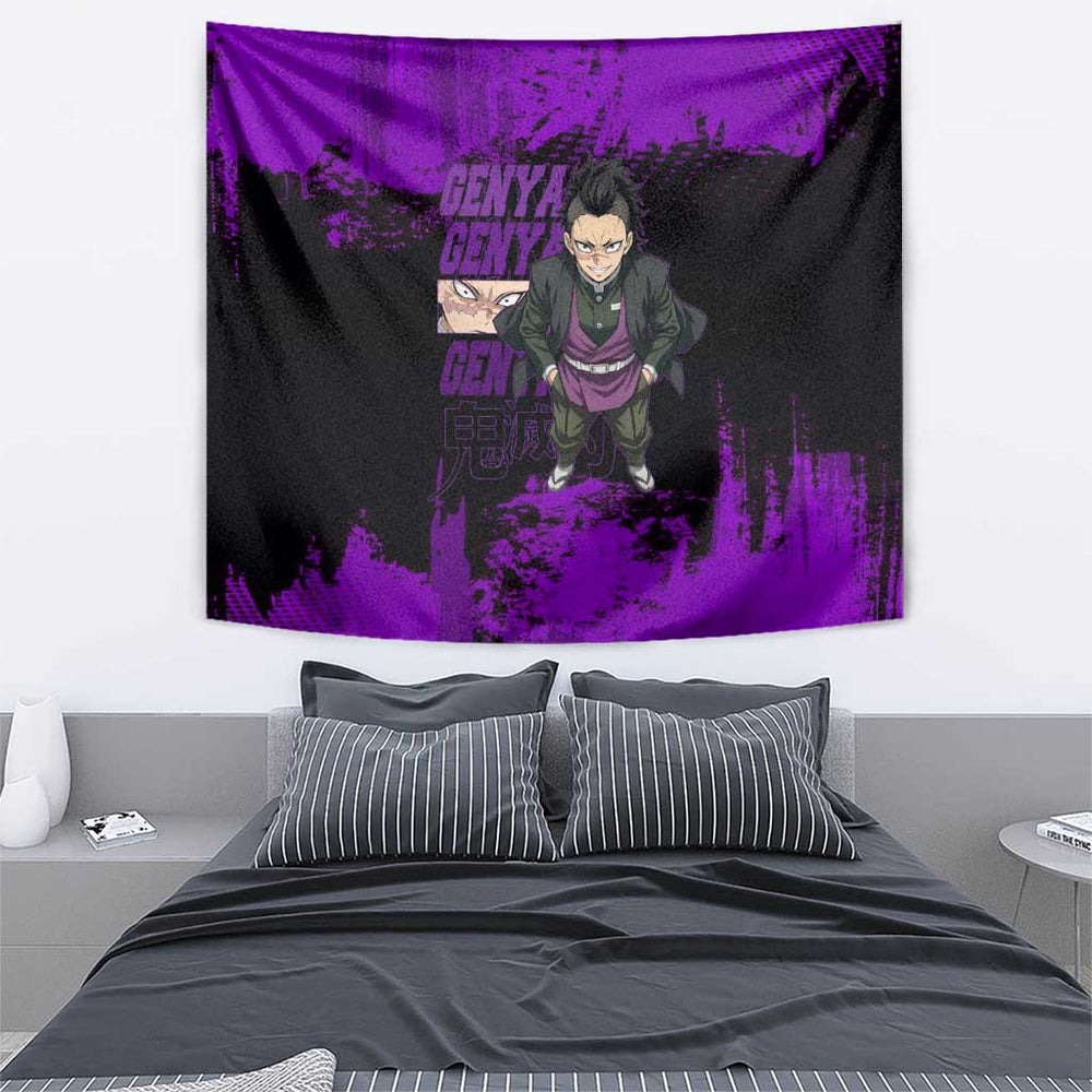 Genya Shinazugawa Demon Slayer Manga Panel Black and White Theme Tumbler With Handle with Purple Accents and Gun Action Pose TS04 Genya Shinazugawa Demon Slayer Manga Panel Black and White Theme Tumbler With Handle with Purple Accents and Gun Action Pose TS04